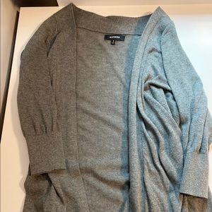 express women’s gray long cardigan